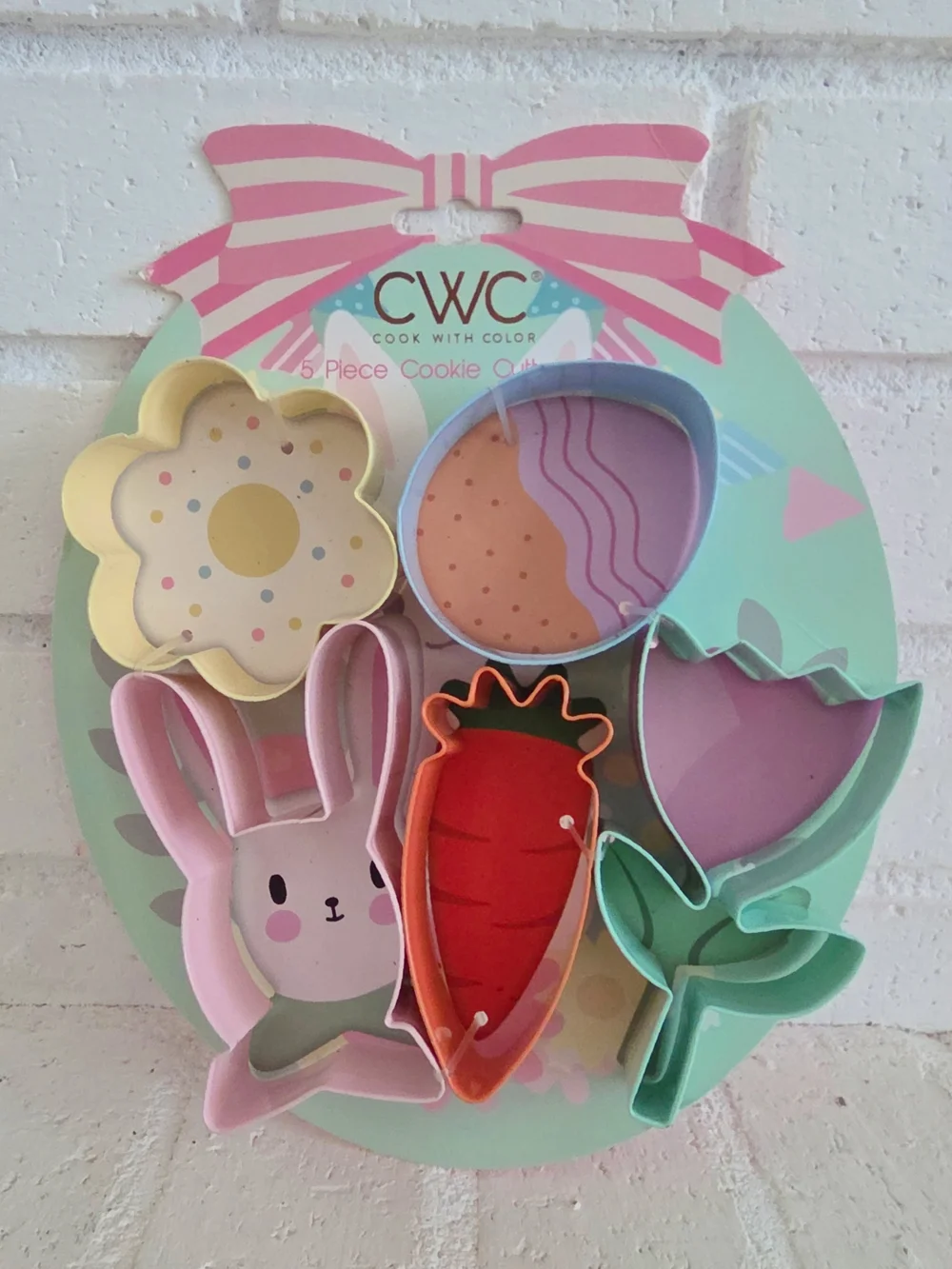 CWC - 5 Pc Easter & Spring Themed Pastel Cookie Cutter Set